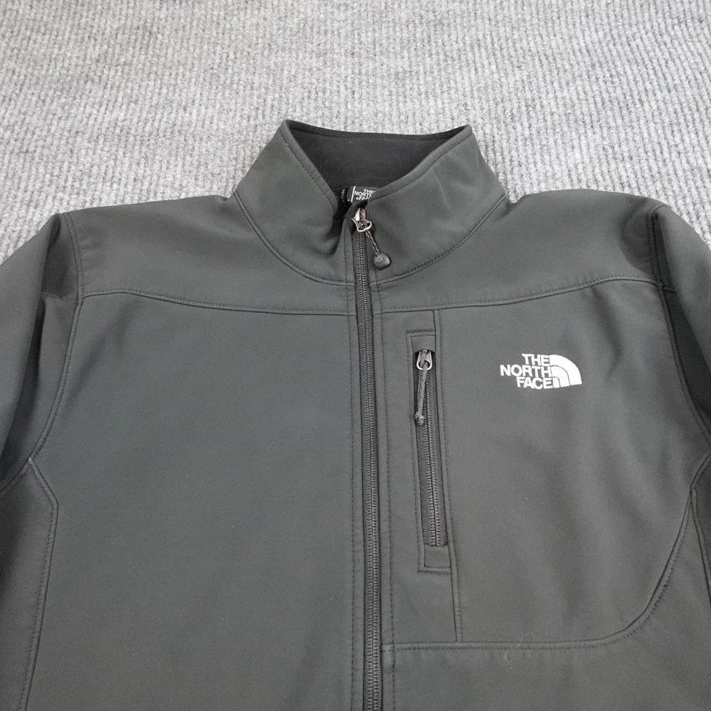 The North Face Apex Jacket Mens Large Gray Softshell Full Zip Hiking Outdoor